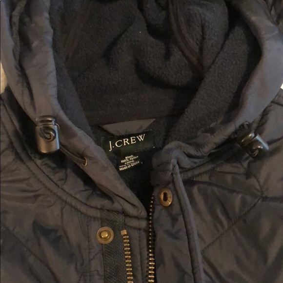 Navy fleece lined quilted coat from J.Crew - Picture 6 of 11